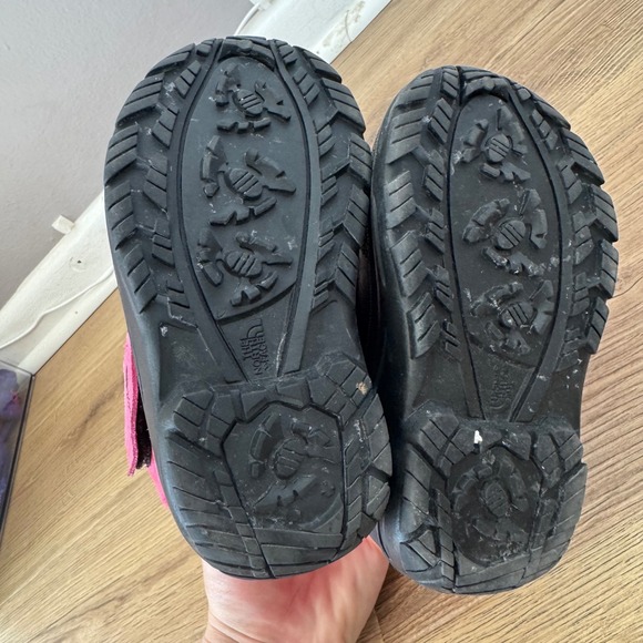 The North Face Pink Black Waterproof Winter Snow Boots Toddler Girls Size 7 - Picture 5 of 6
